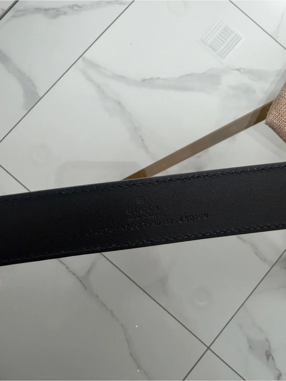 Gucci Black Leather Belt with Gold Double G Buckle